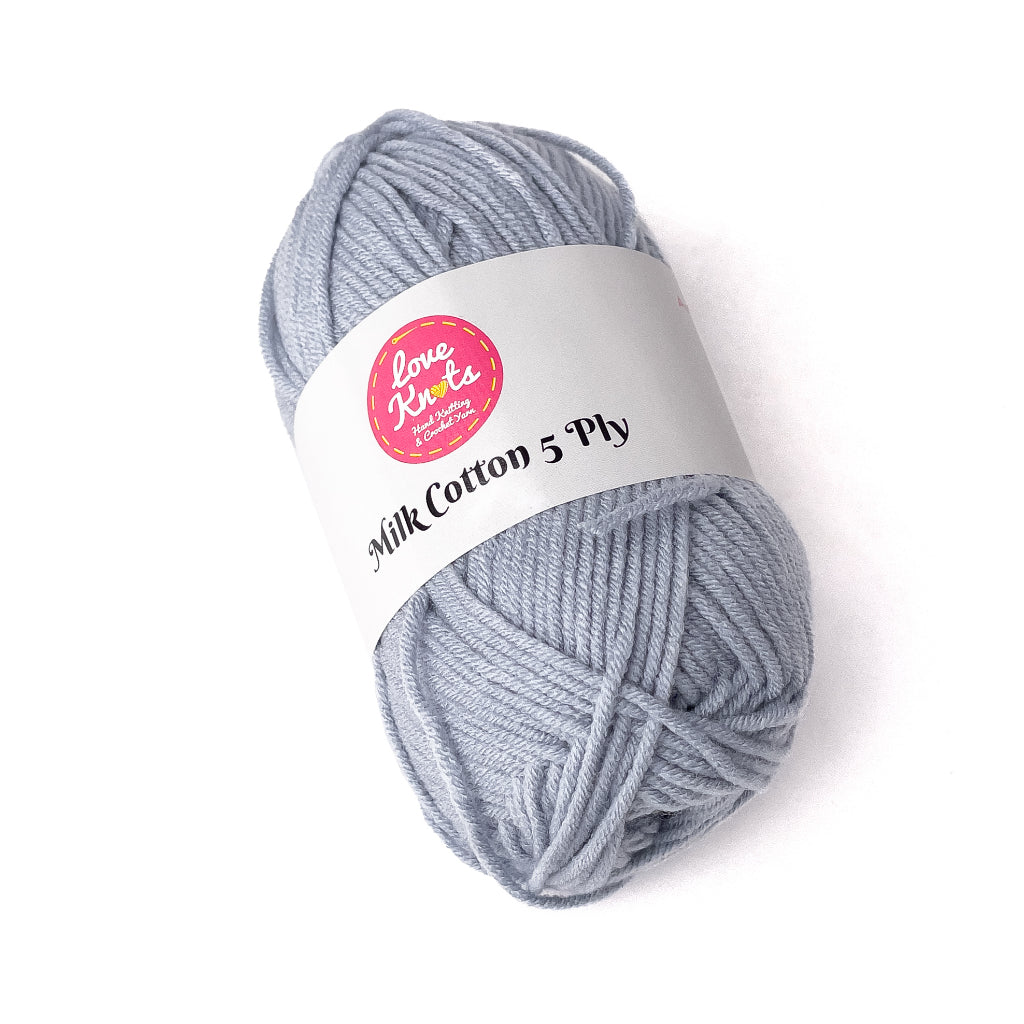 Love Knots 5ply Milk Cotton Yarn Premium Soft Acrylic Yarn by Manila Bay Thread (50 grams)