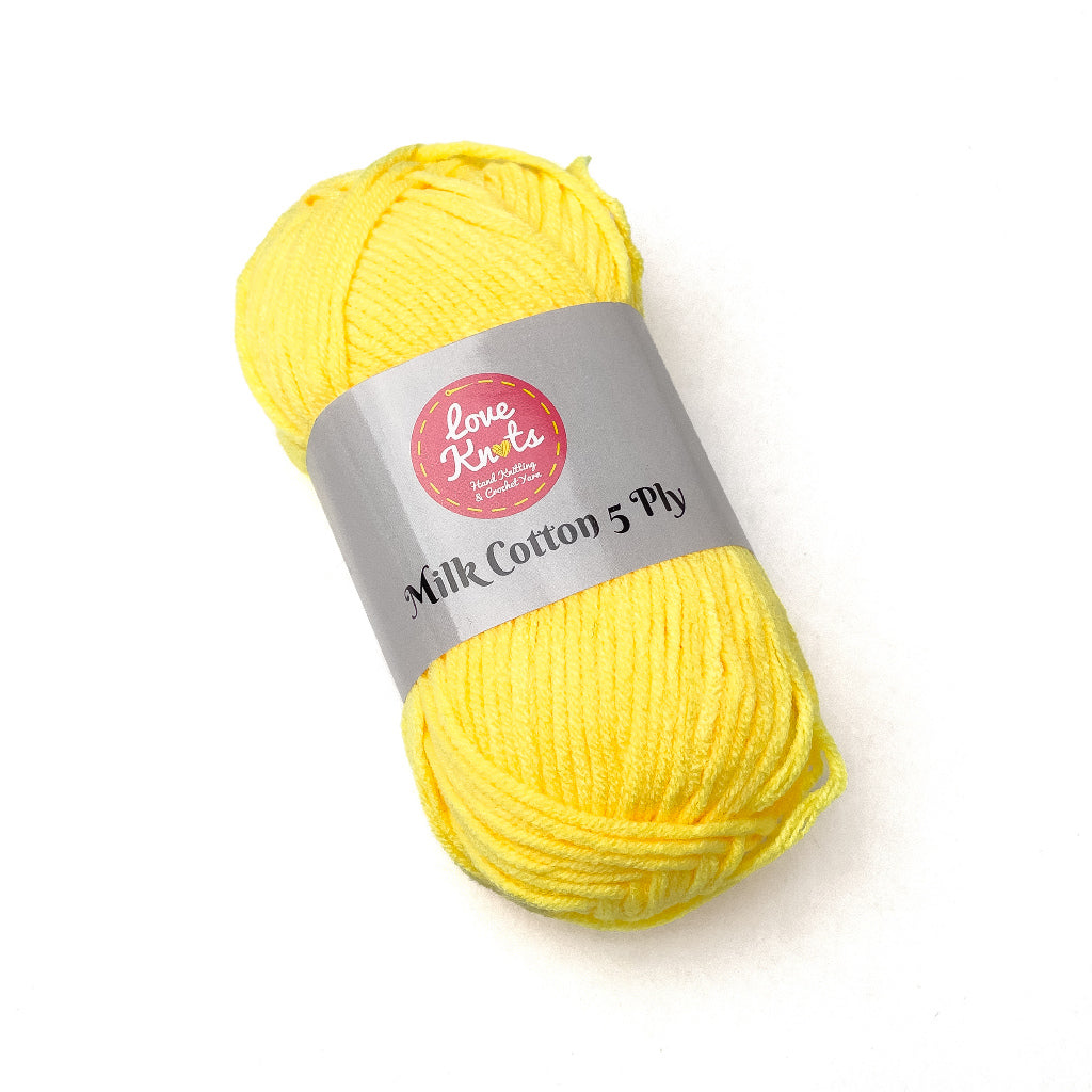 Love Knots 5ply Milk Cotton Yarn Premium Soft Acrylic Yarn by Manila Bay Thread (50 grams)