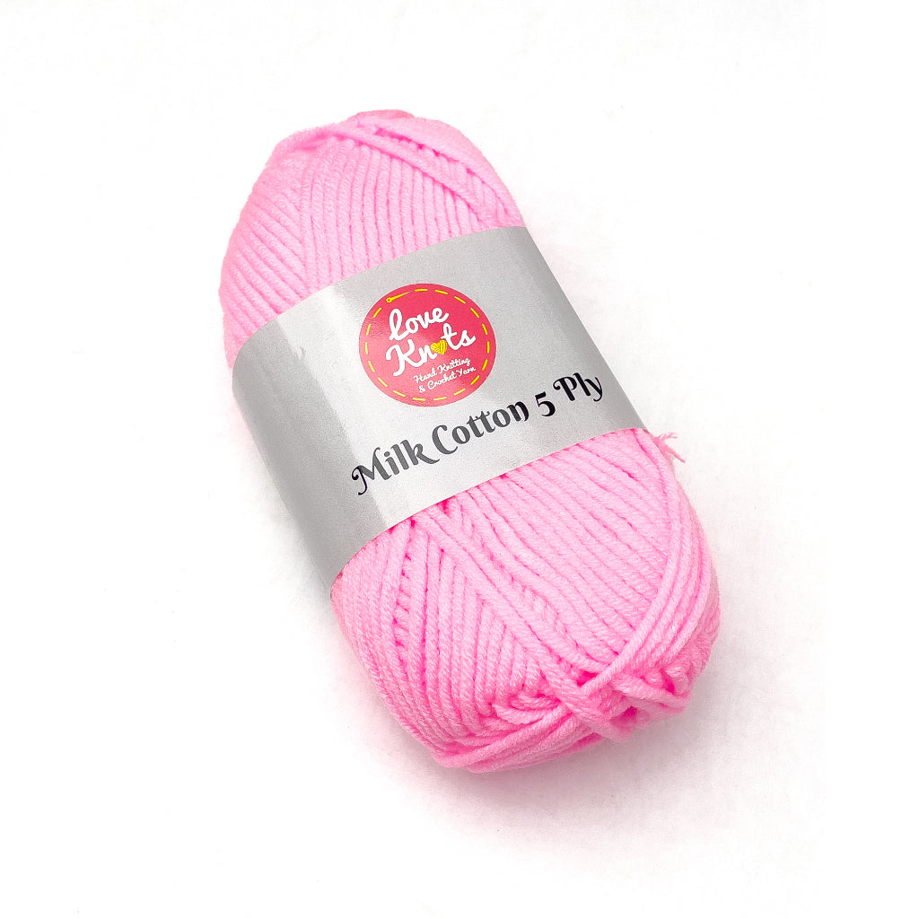 Love Knots 5ply Milk Cotton Yarn Premium Soft Acrylic Yarn by Manila Bay Thread (50 grams)