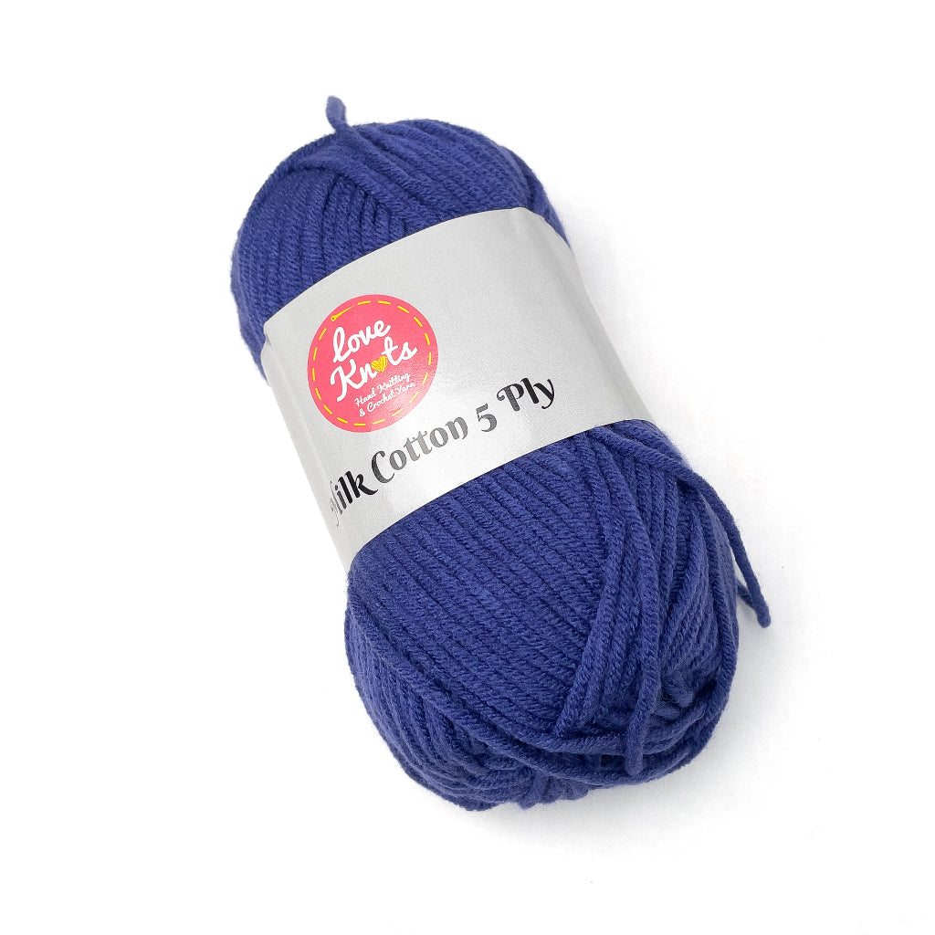 Love Knots 5ply Milk Cotton Yarn Premium Soft Acrylic Yarn by Manila Bay Thread (50 grams)