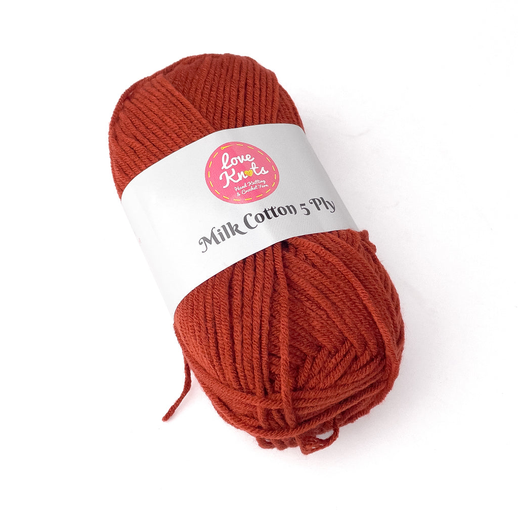 Love Knots 5ply Milk Cotton Yarn Premium Soft Acrylic Yarn by Manila Bay Thread (50 grams)