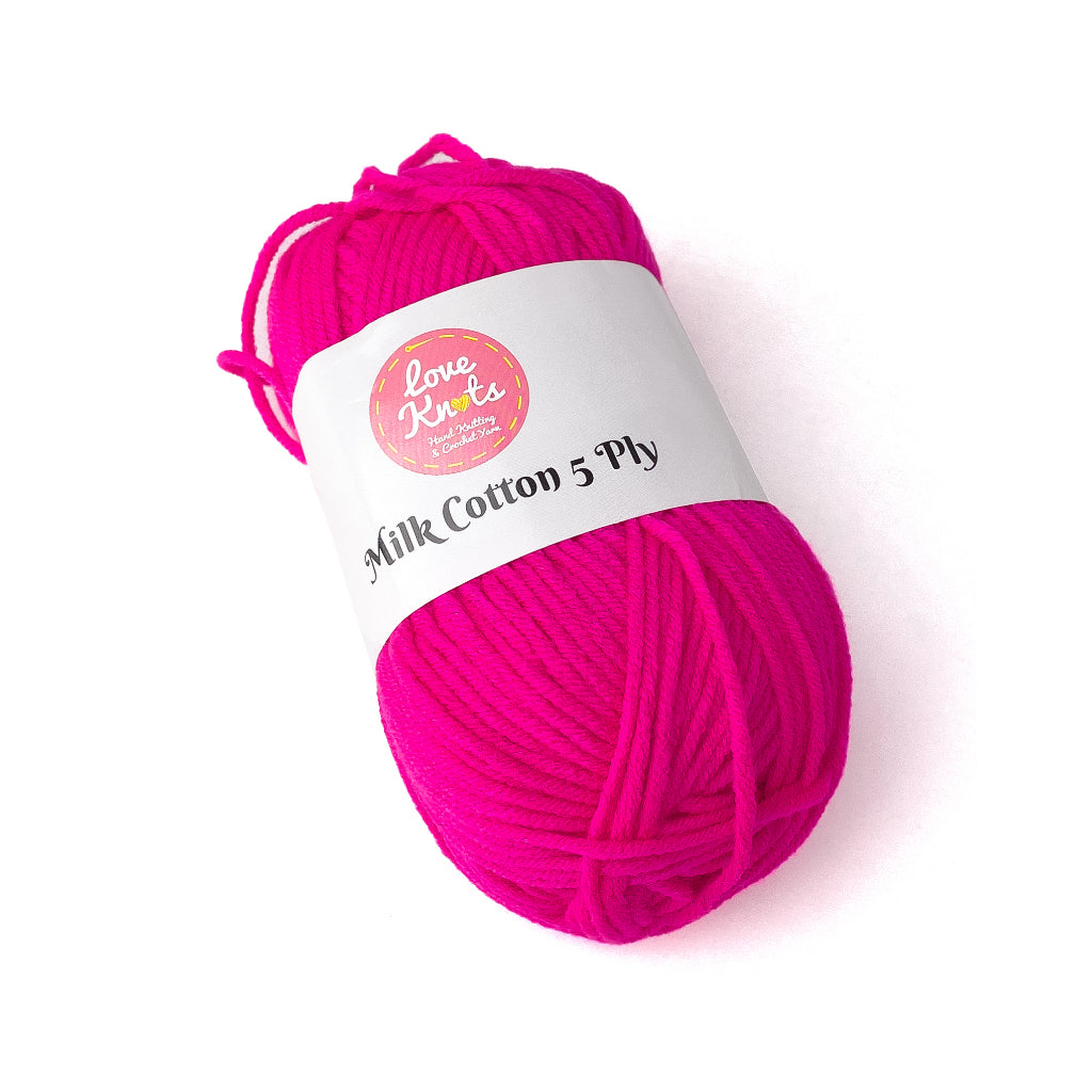 Love Knots 5ply Milk Cotton Yarn Premium Soft Acrylic Yarn by Manila Bay Thread (50 grams)