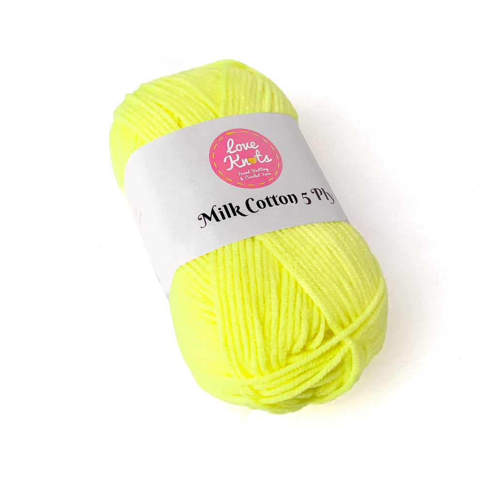 Love Knots 5ply Milk Cotton Yarn Premium Soft Acrylic Yarn by Manila Bay Thread (50 grams)