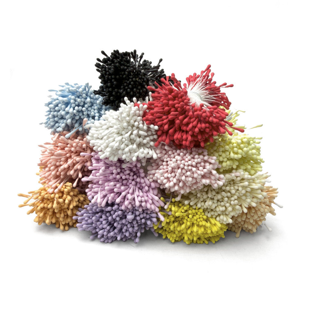 300-400pcs Artificial Flower Stamen Round Matte 2*60mm Artificial Floral Stamens for DIY Crafts