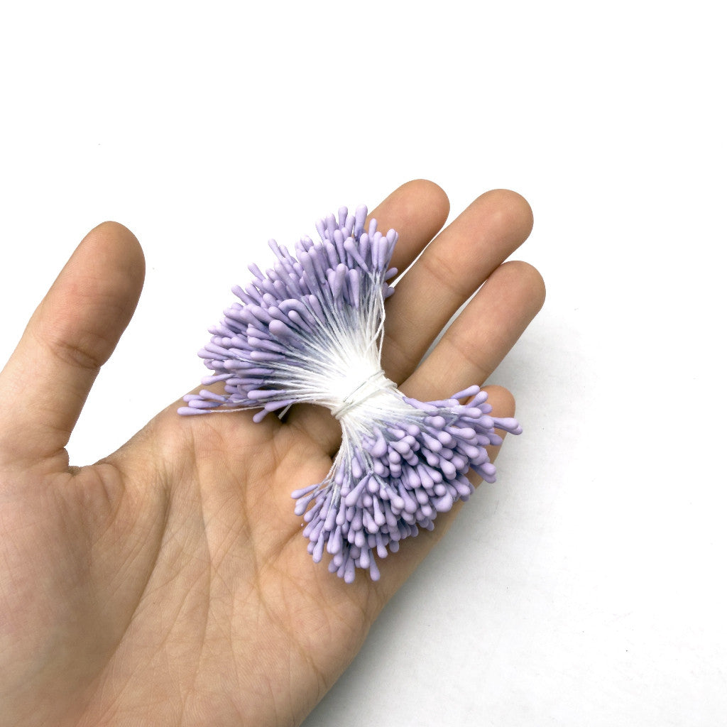300-400pcs Artificial Flower Stamen Round Matte 2*60mm Artificial Floral Stamens for DIY Crafts