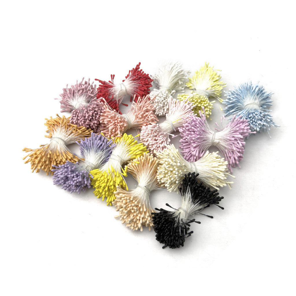 300-400pcs Artificial Flower Stamen Round Matte 2*60mm Artificial Floral Stamens for DIY Crafts
