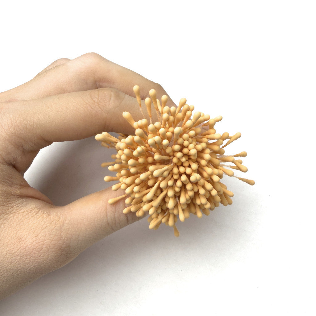 300-400pcs Artificial Flower Stamen Round Matte 2*60mm Artificial Floral Stamens for DIY Crafts