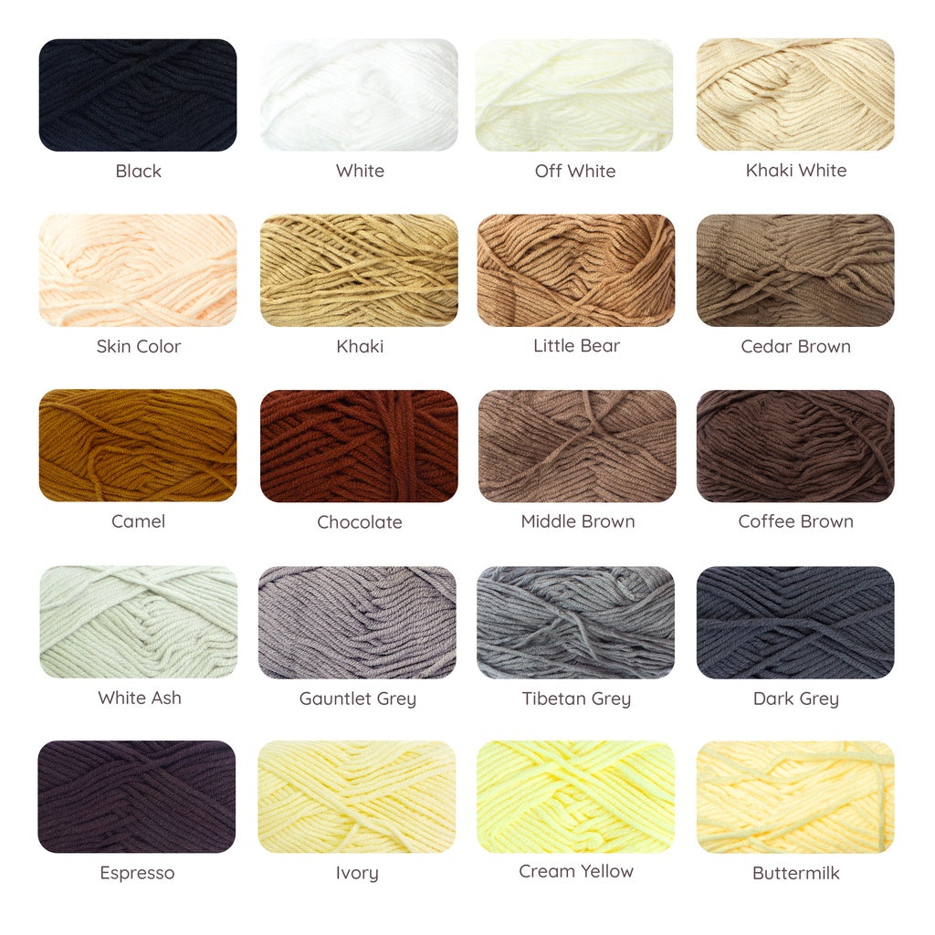 5ply Milk Cotton Yarn Premium Soft Acrylic Polyester Blend DK - 1 of 5