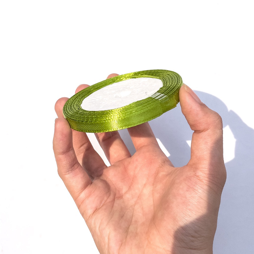1/4 inch Satin Ribbon 6mm Single Faced Gift Wrapping Ribbons (25 yards or 22 meters per roll)
