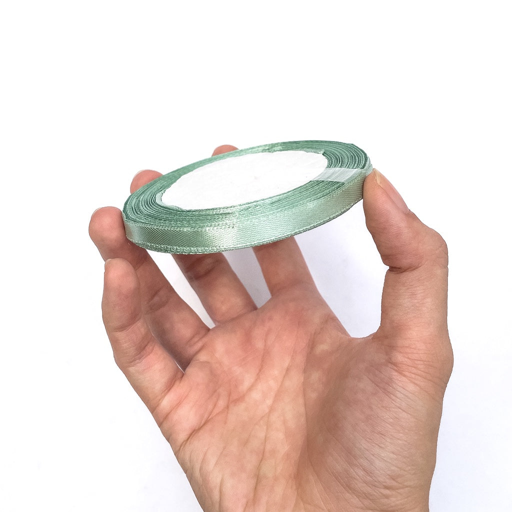 1/4 inch Satin Ribbon 6mm Single Faced Gift Wrapping Ribbons (25 yards or 22 meters per roll)