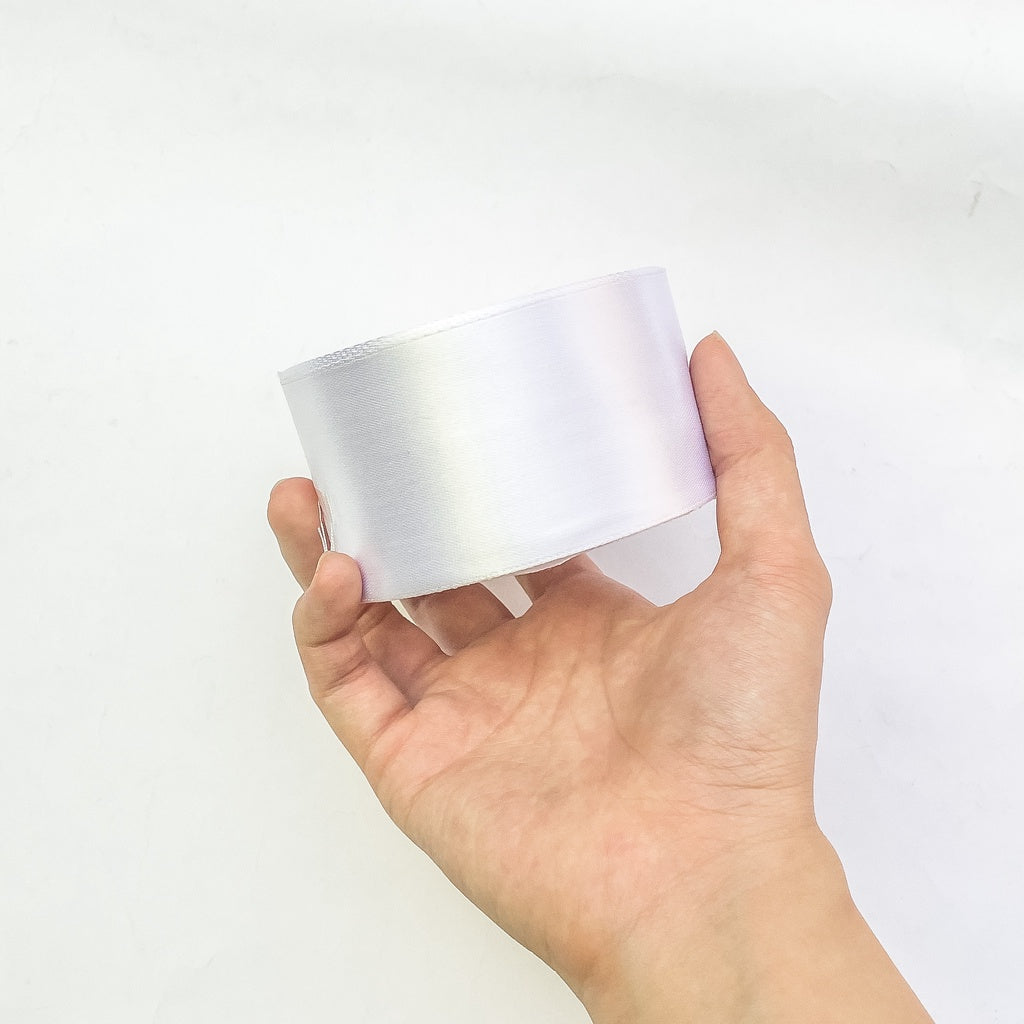 2 inch Satin Ribbon 50mm Single Faced Gift Wrapping Ribbons (25 yards or 22 meters per roll)