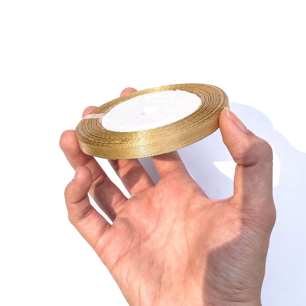 1/4 inch Satin Ribbon 6mm Single Faced Gift Wrapping Ribbons (25 yards or 22 meters per roll)