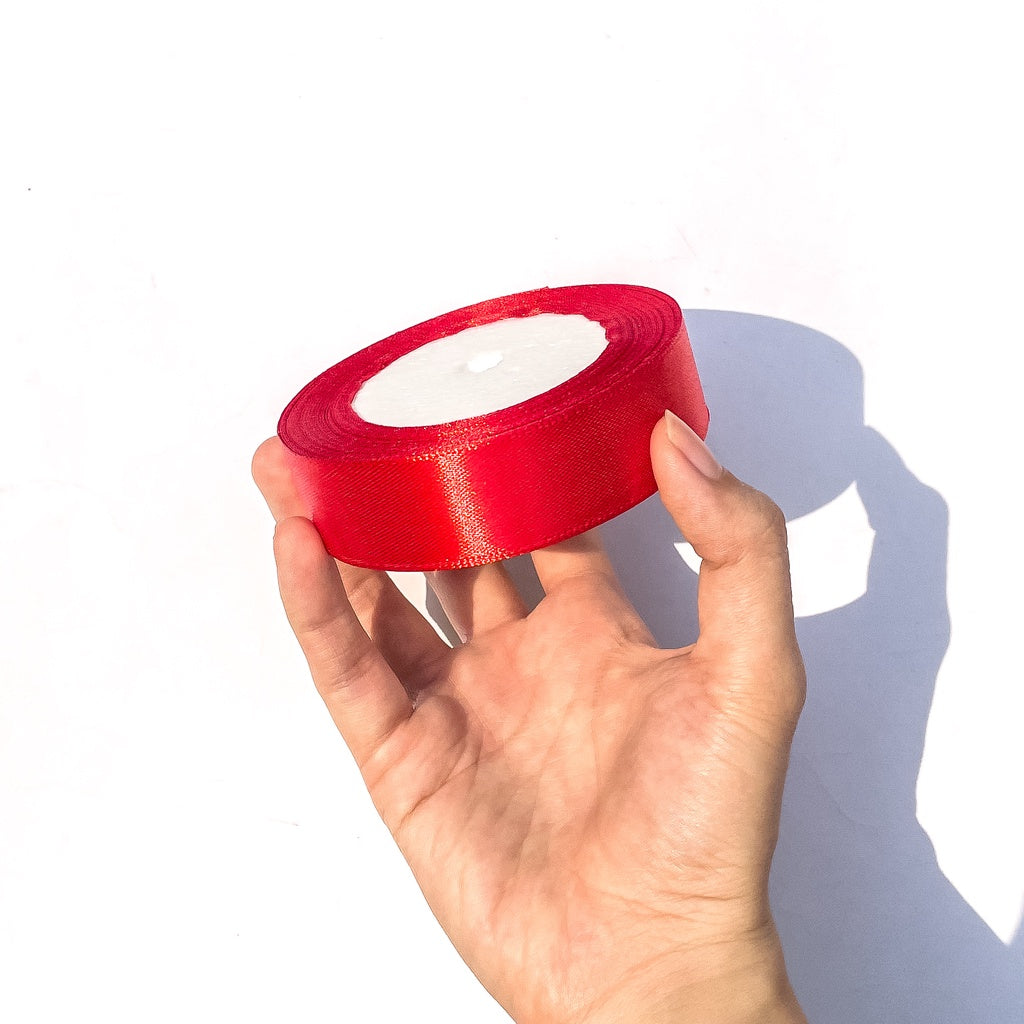 1 inch Satin Ribbon 25mm Single Faced Gift Wrapping Ribbons (25 yards or 22 meters per roll)