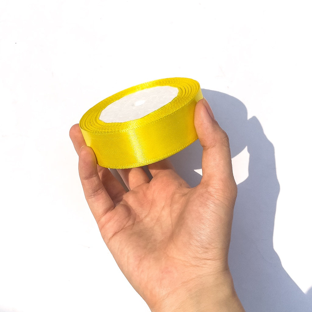 1 inch Satin Ribbon 25mm Single Faced Gift Wrapping Ribbons (25 yards or 22 meters per roll)