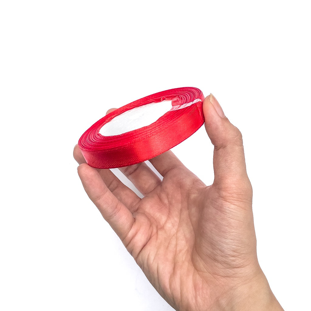 1/2 inch Satin Ribbon 12mm Single Faced Gift Wrapping Ribbons (25 yards or 22 meters per roll)