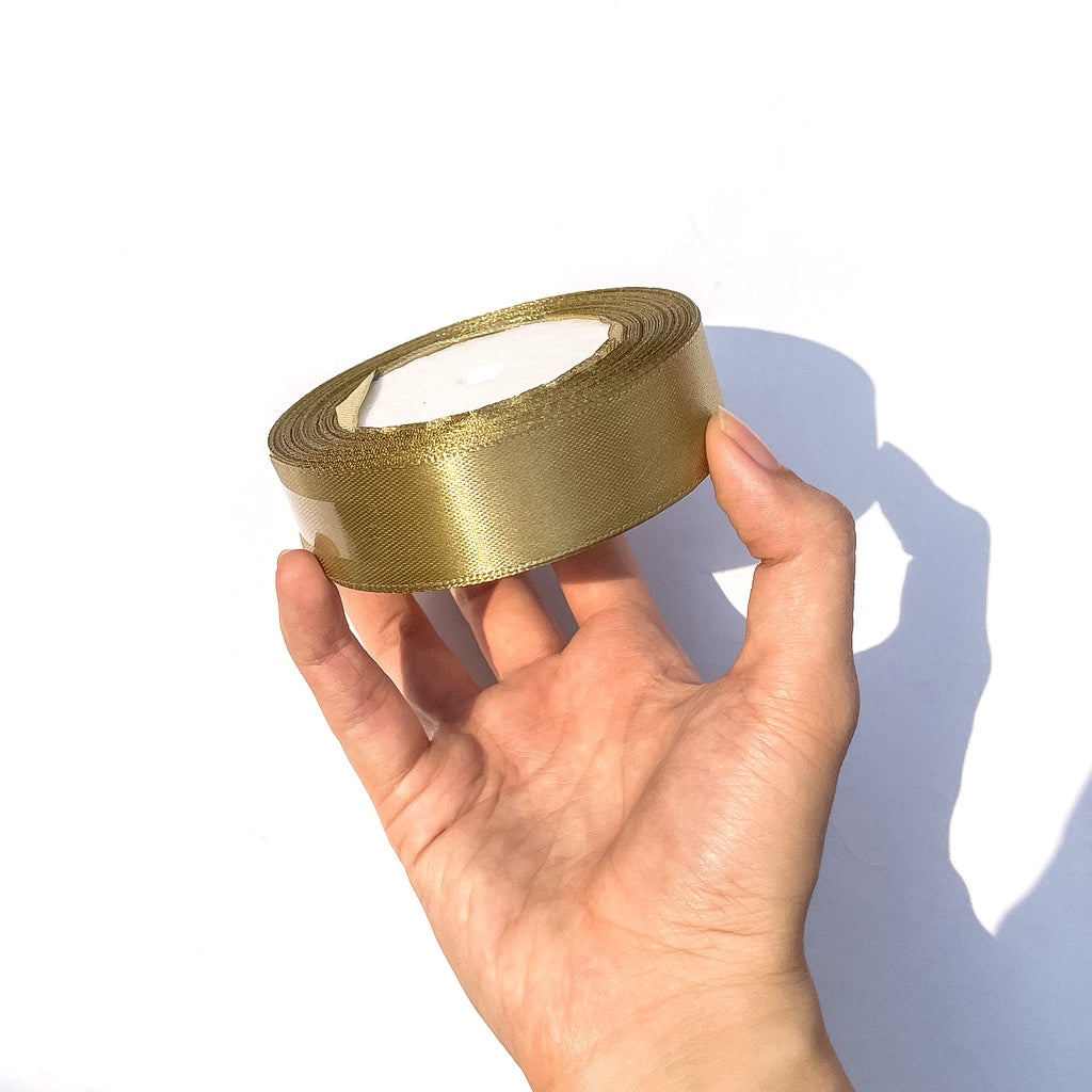 1 inch Satin Ribbon 25mm Single Faced Gift Wrapping Ribbons (25 yards or 22 meters per roll)
