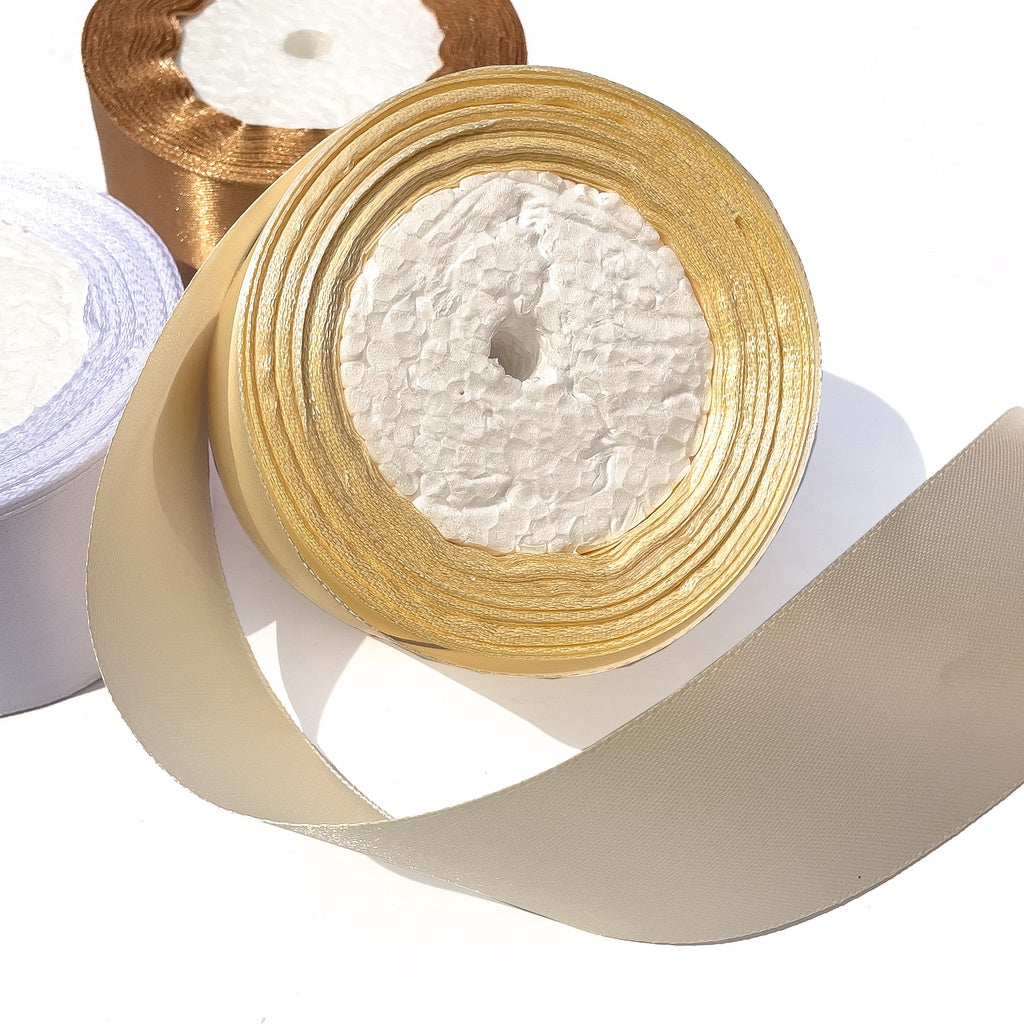 2 inch Satin Ribbon 50mm Single Faced Gift Wrapping Ribbons (25 yards or 22 meters per roll)