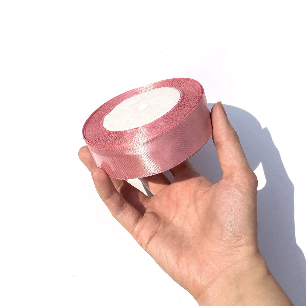 1 inch Satin Ribbon 25mm Single Faced Gift Wrapping Ribbons (25 yards or 22 meters per roll)