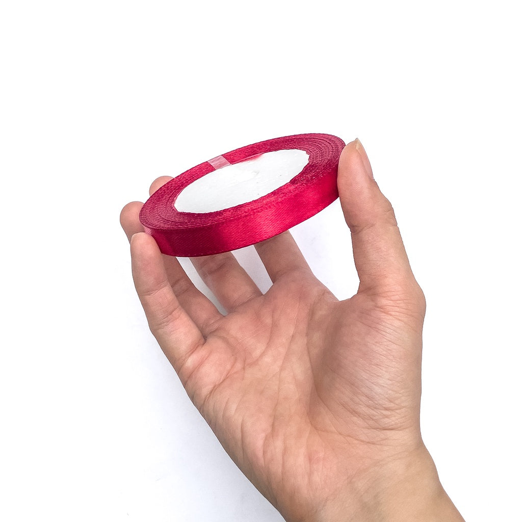 1/2 inch Satin Ribbon 12mm Single Faced Gift Wrapping Ribbons (25 yards or 22 meters per roll)