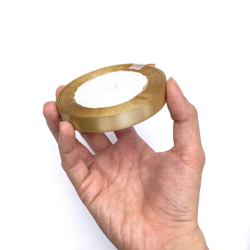 1/2 inch Satin Ribbon 12mm Single Faced Gift Wrapping Ribbons (25 yards or 22 meters per roll)