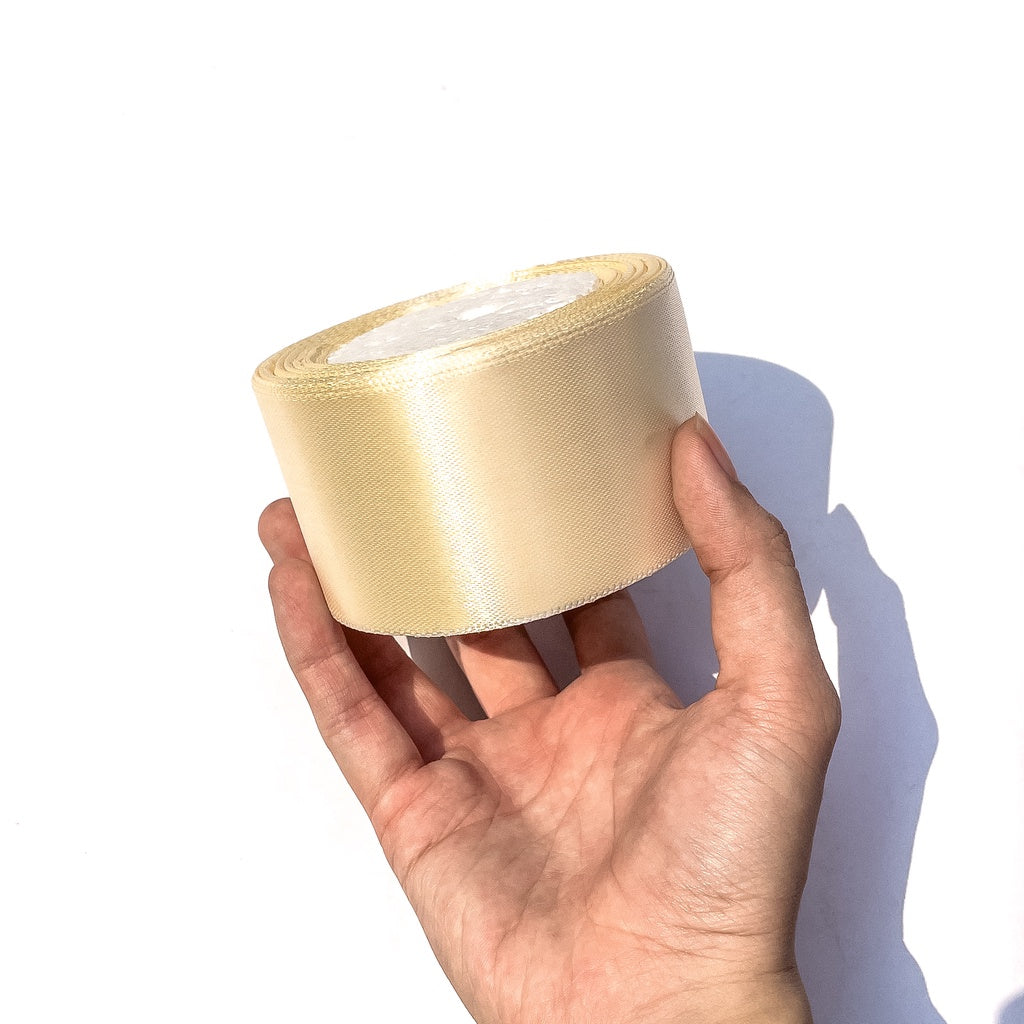 2 inch Satin Ribbon 50mm Single Faced Gift Wrapping Ribbons (25 yards or 22 meters per roll)