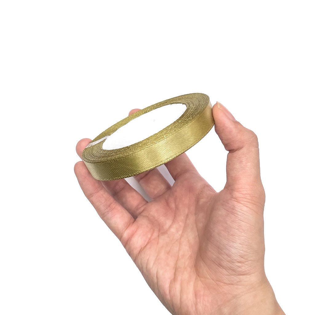1/2 inch Satin Ribbon 12mm Single Faced Gift Wrapping Ribbons (25 yards or 22 meters per roll)