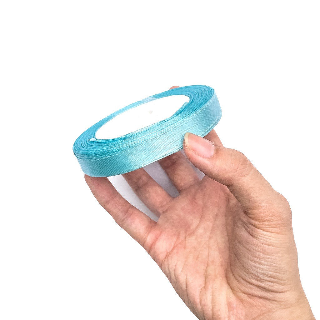 1/2 inch Satin Ribbon 12mm Single Faced Gift Wrapping Ribbons (25 yards or 22 meters per roll)