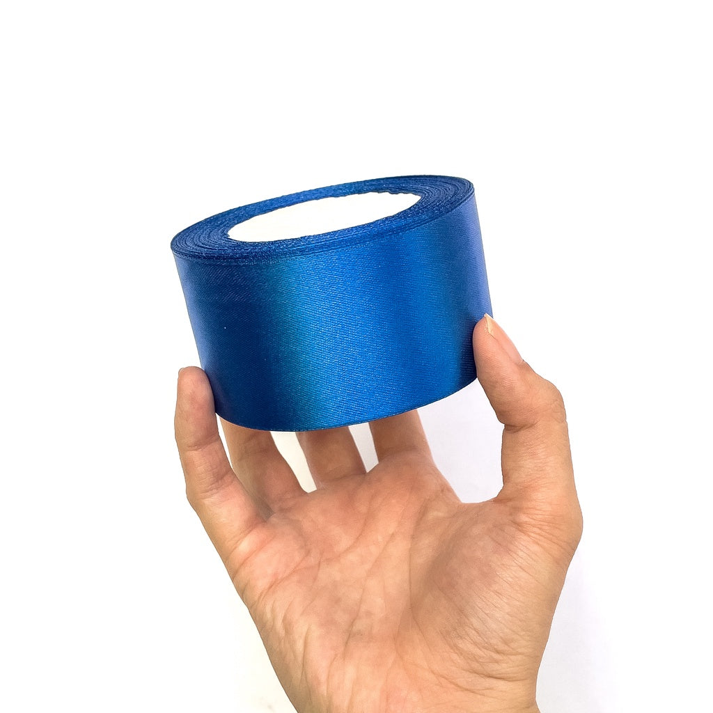 2 inch Satin Ribbon 50mm Single Faced Gift Wrapping Ribbons (25 yards or 22 meters per roll)