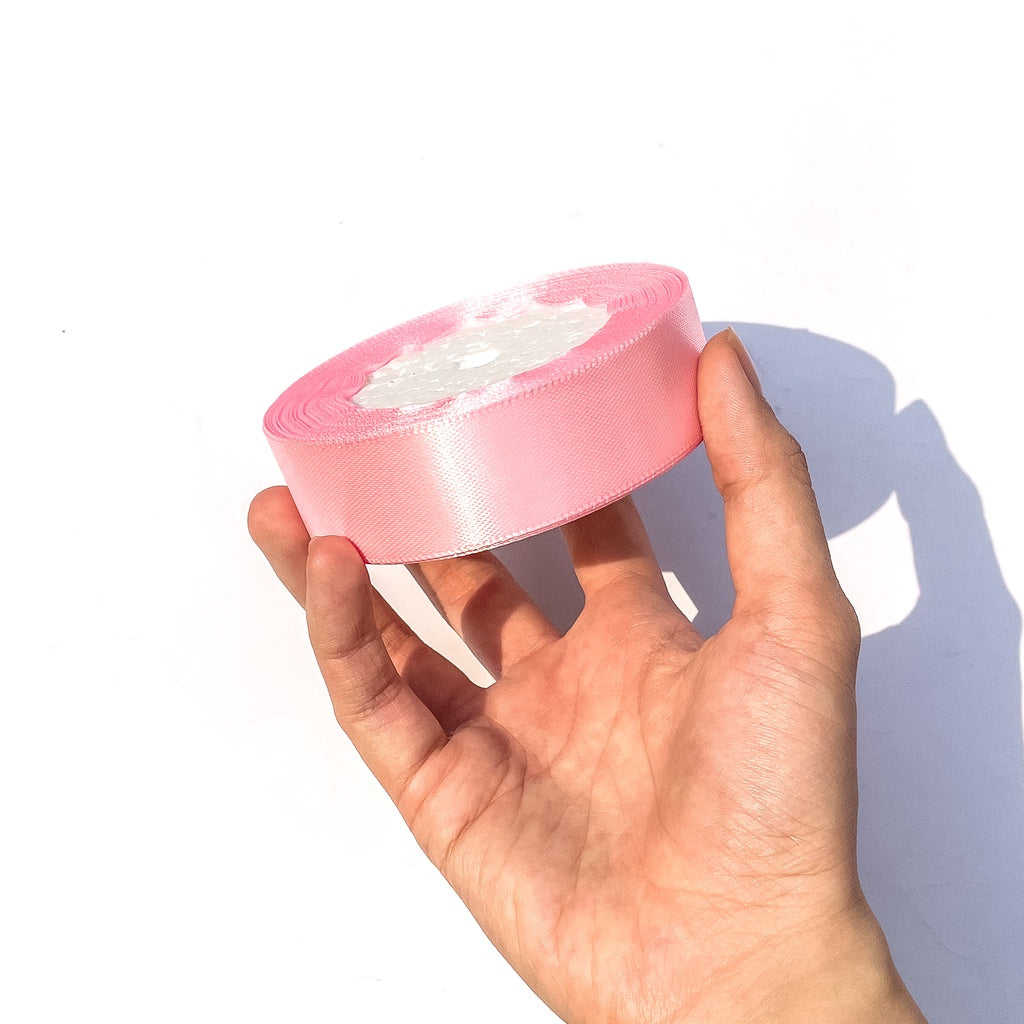 1 inch Satin Ribbon 25mm Single Faced Gift Wrapping Ribbons (25 yards or 22 meters per roll)