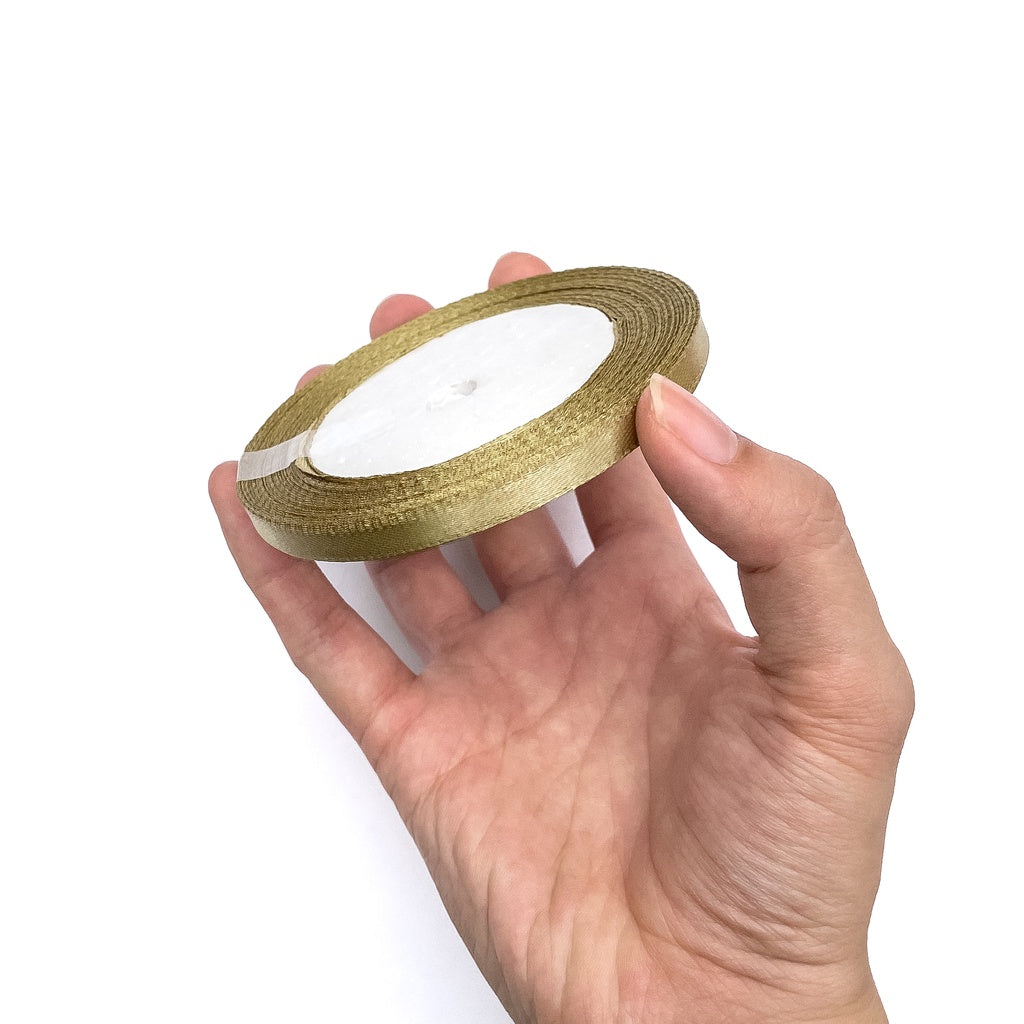 1/4 inch Satin Ribbon 6mm Single Faced Gift Wrapping Ribbons (25 yards or 22 meters per roll)