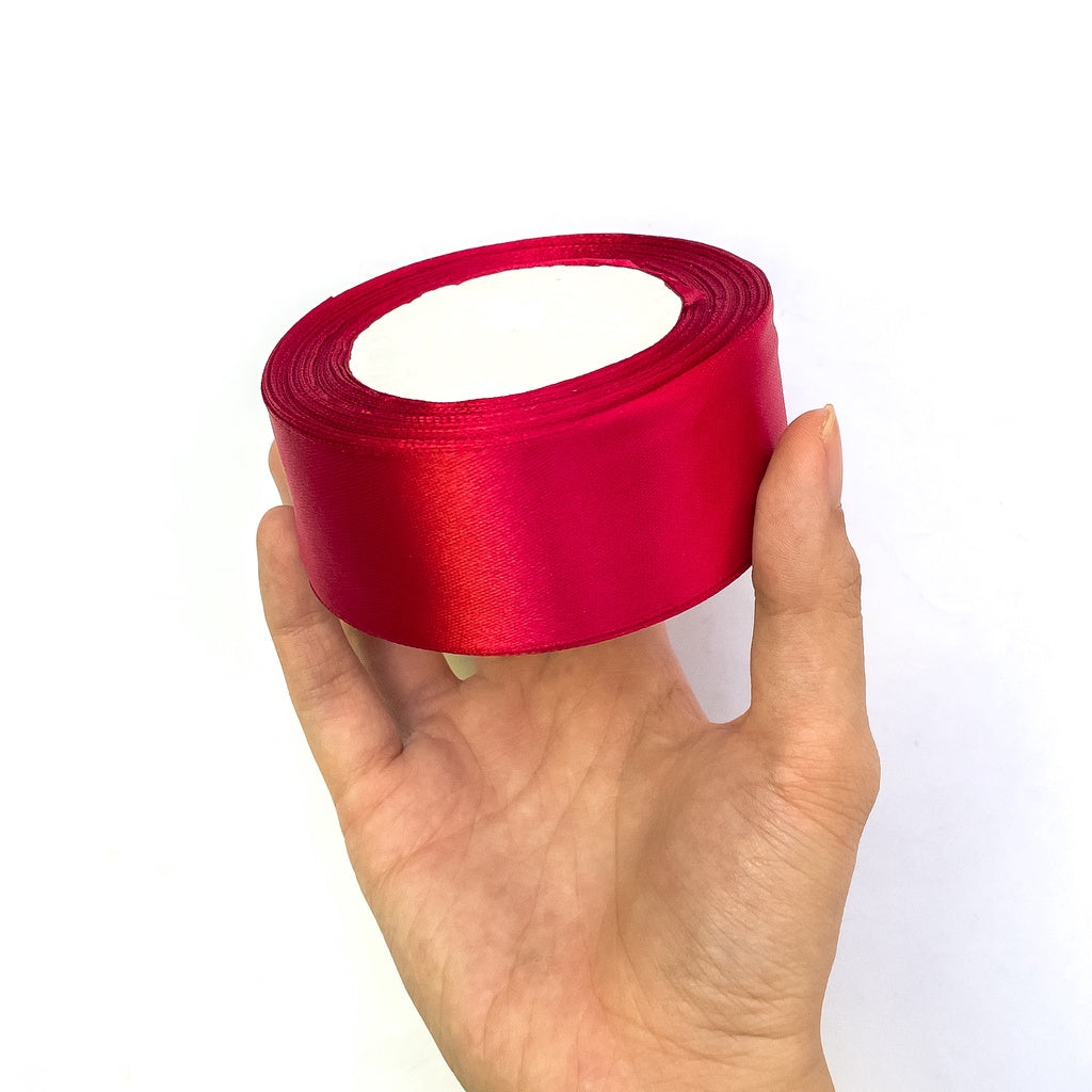1-1/2 inch Satin Ribbon 40mm Single Faced Gift Wrapping Ribbons (25 yards or 22 meters per roll)