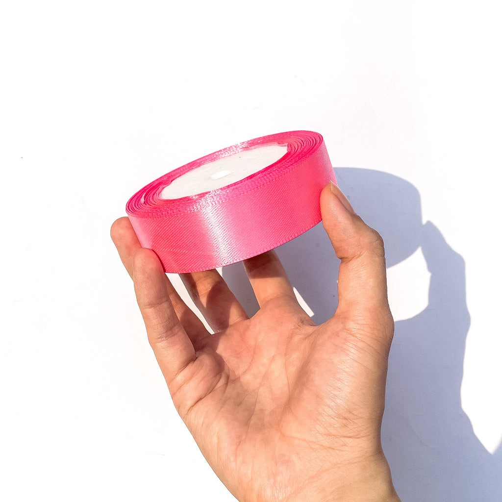 1 inch Satin Ribbon 25mm Single Faced Gift Wrapping Ribbons (25 yards or 22 meters per roll)
