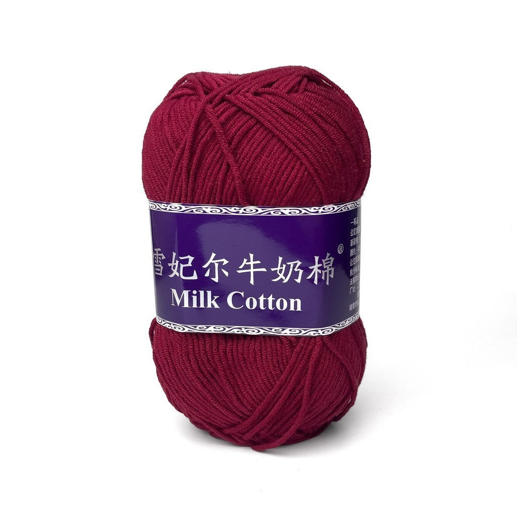 [Snow Princess Brand] 5ply Combed Milk Cotton DK Cotton-Acrylic Blend Yarn 100g - 1 of 2