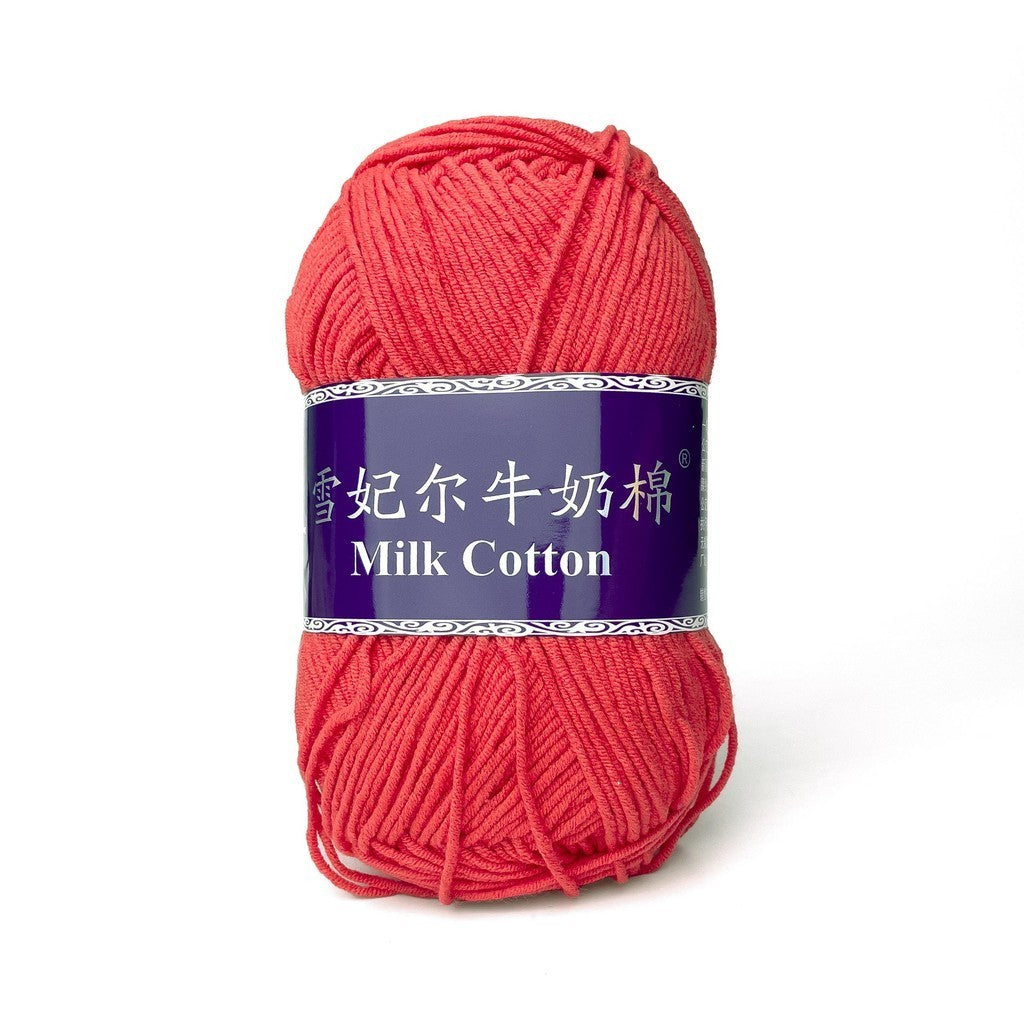 [Snow Princess Brand] 5ply Combed Milk Cotton DK Cotton-Acrylic Blend Yarn 100g - 1 of 2