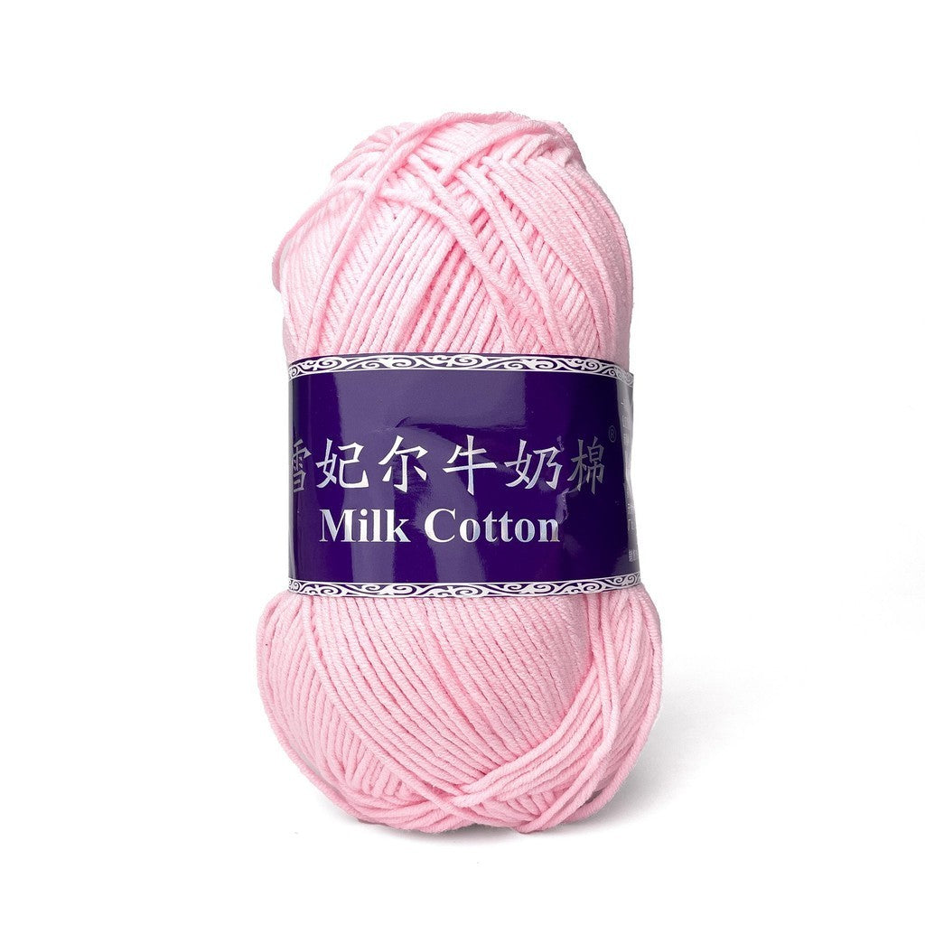 [Snow Princess Brand] 5ply Combed Milk Cotton DK Cotton-Acrylic Blend Yarn 100g - 1 of 2