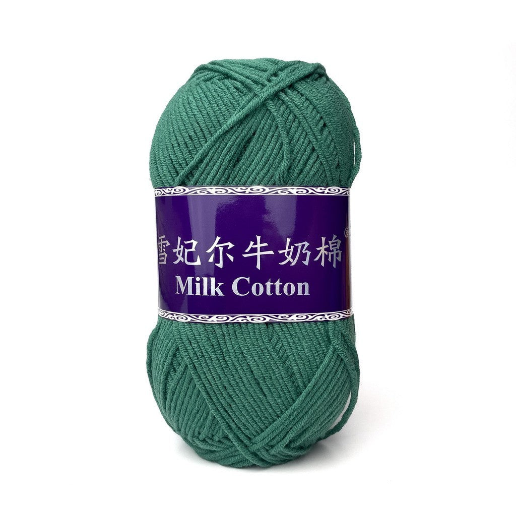 [Snow Princess Brand] 5ply Combed Milk Cotton DK Cotton-Acrylic Blend Yarn 100g - 1 of 2