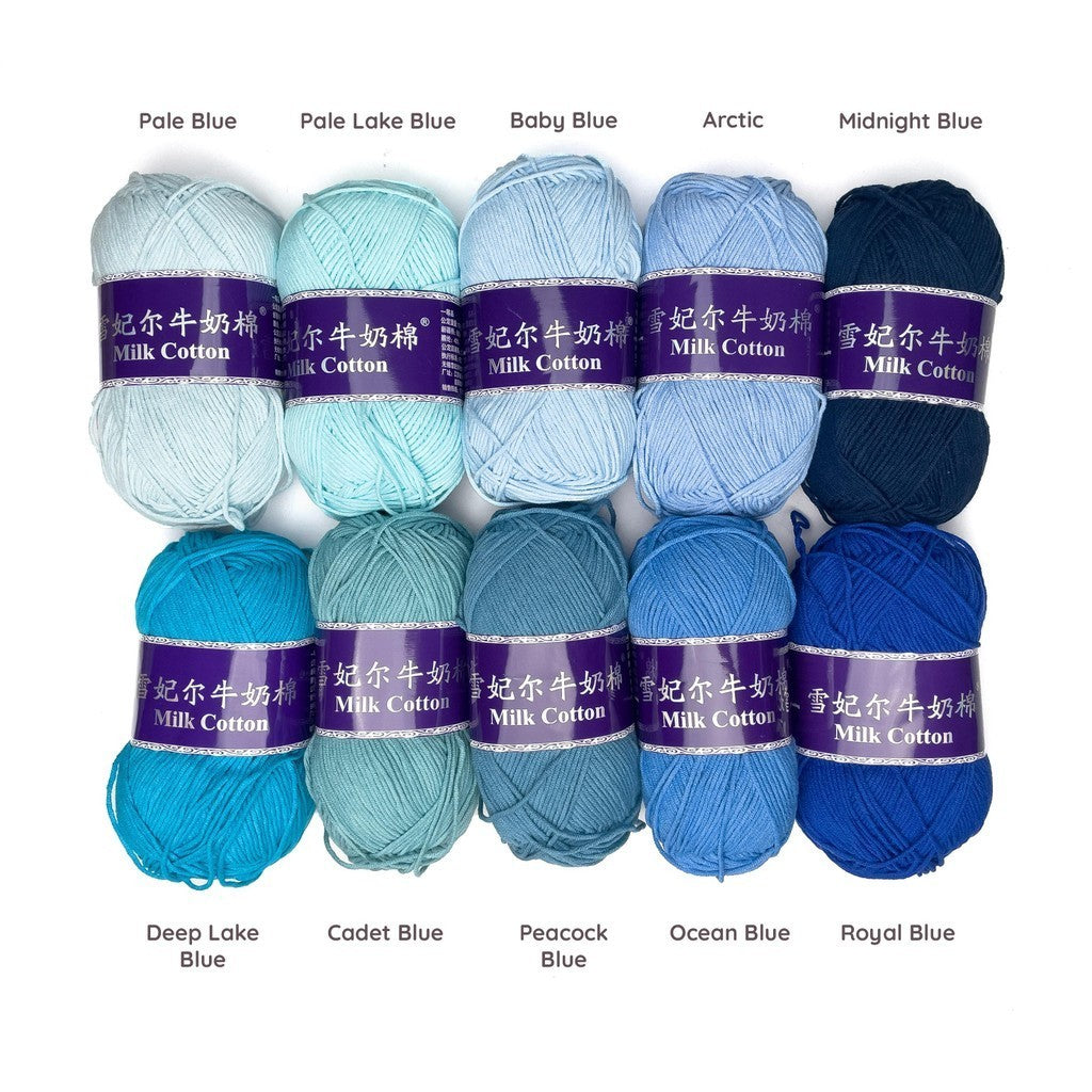 [Snow Princess Brand] 5ply Combed Milk Cotton DK Cotton-Acrylic Blend Yarn 100g - 1 of 2