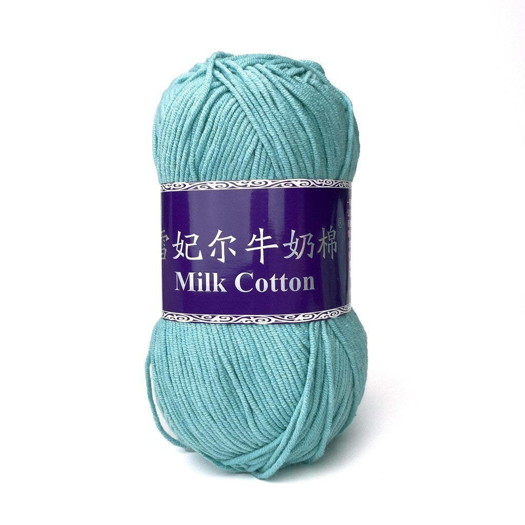 [Snow Princess Brand] 5ply Combed Milk Cotton DK Cotton-Acrylic Blend Yarn 100g - 1 of 2