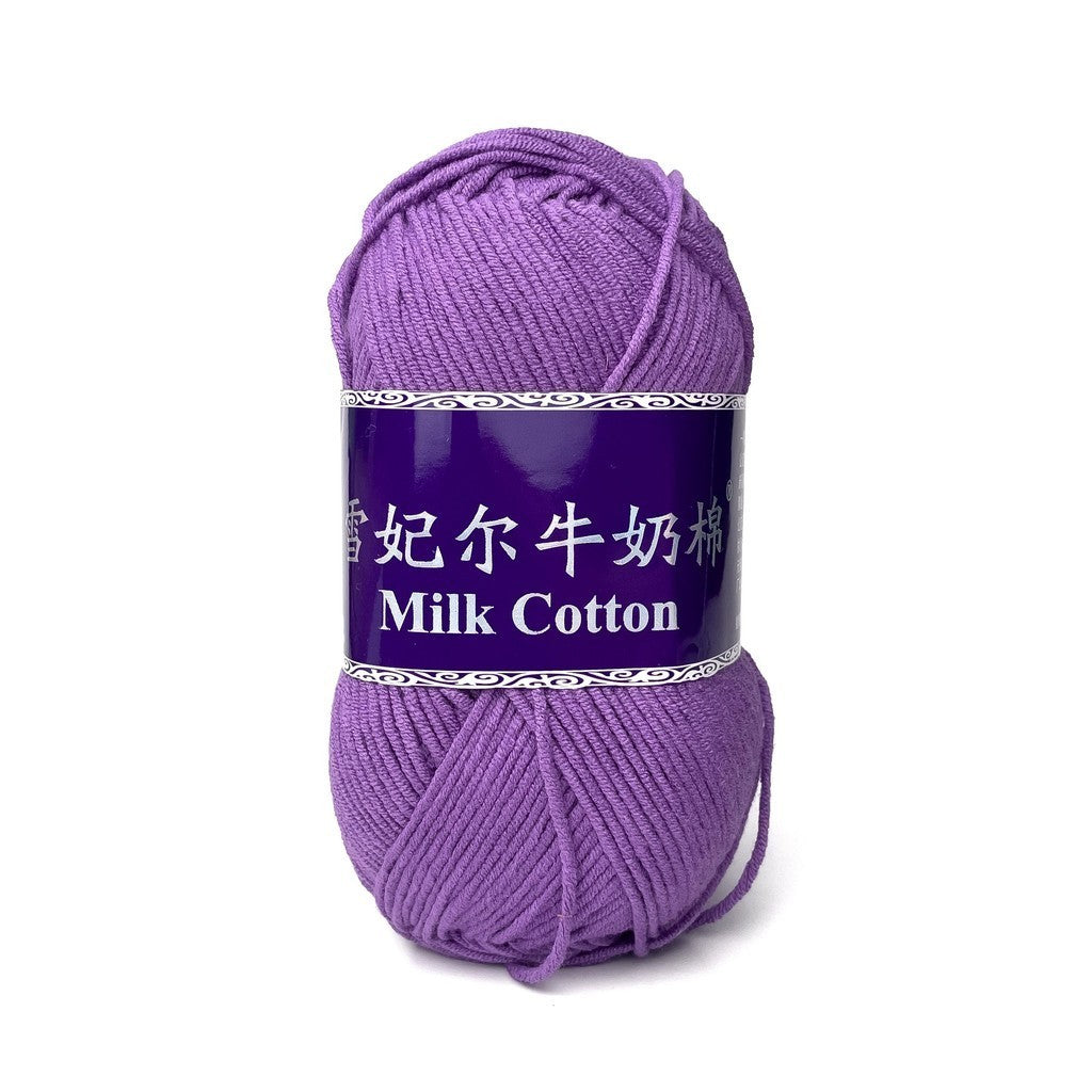 [Snow Princess Brand] 5ply Combed Milk Cotton DK Cotton-Acrylic Blend Yarn 100g - 1 of 2