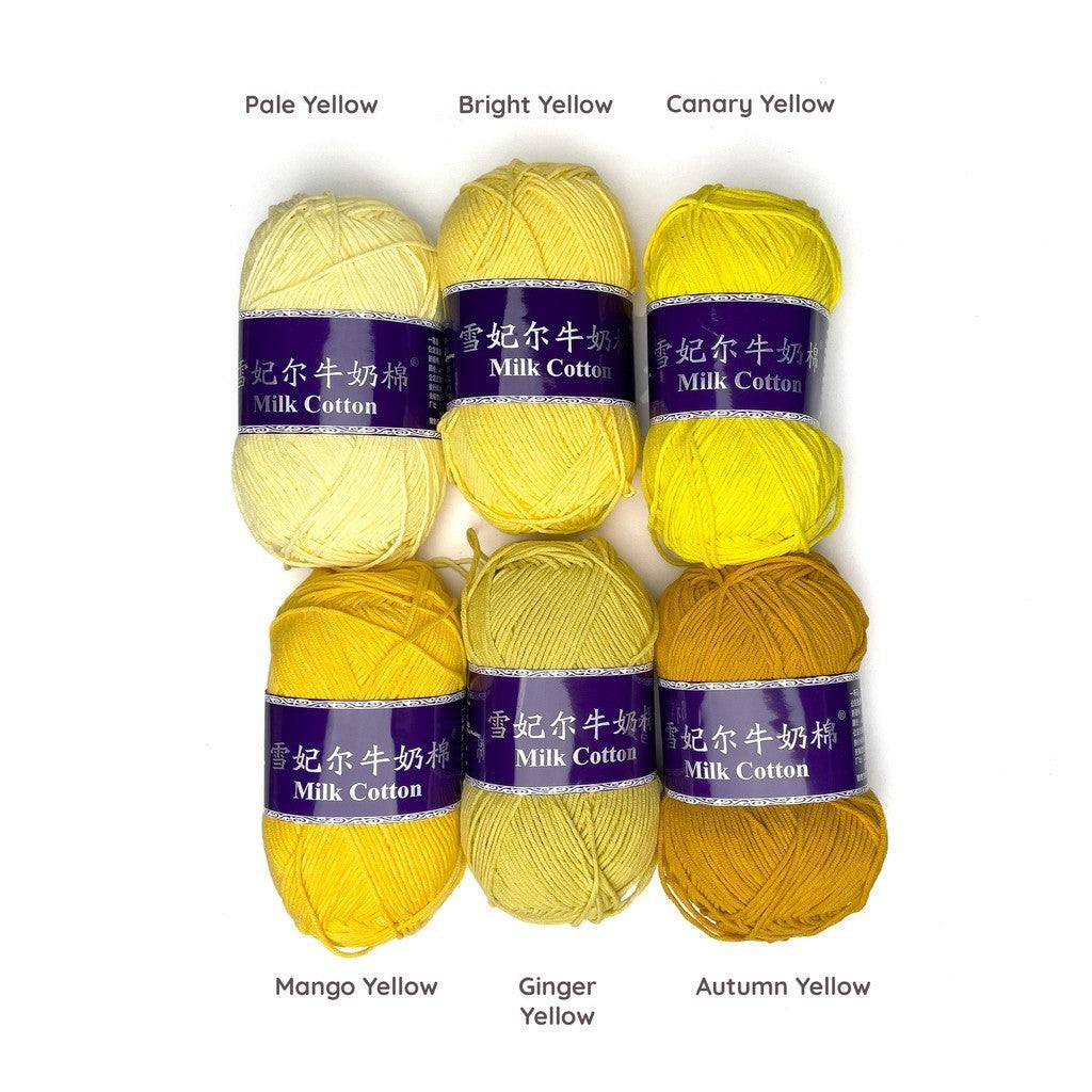 [Snow Princess Brand] 5ply Combed Milk Cotton DK Cotton-Acrylic Blend Yarn 100g - 1 of 2