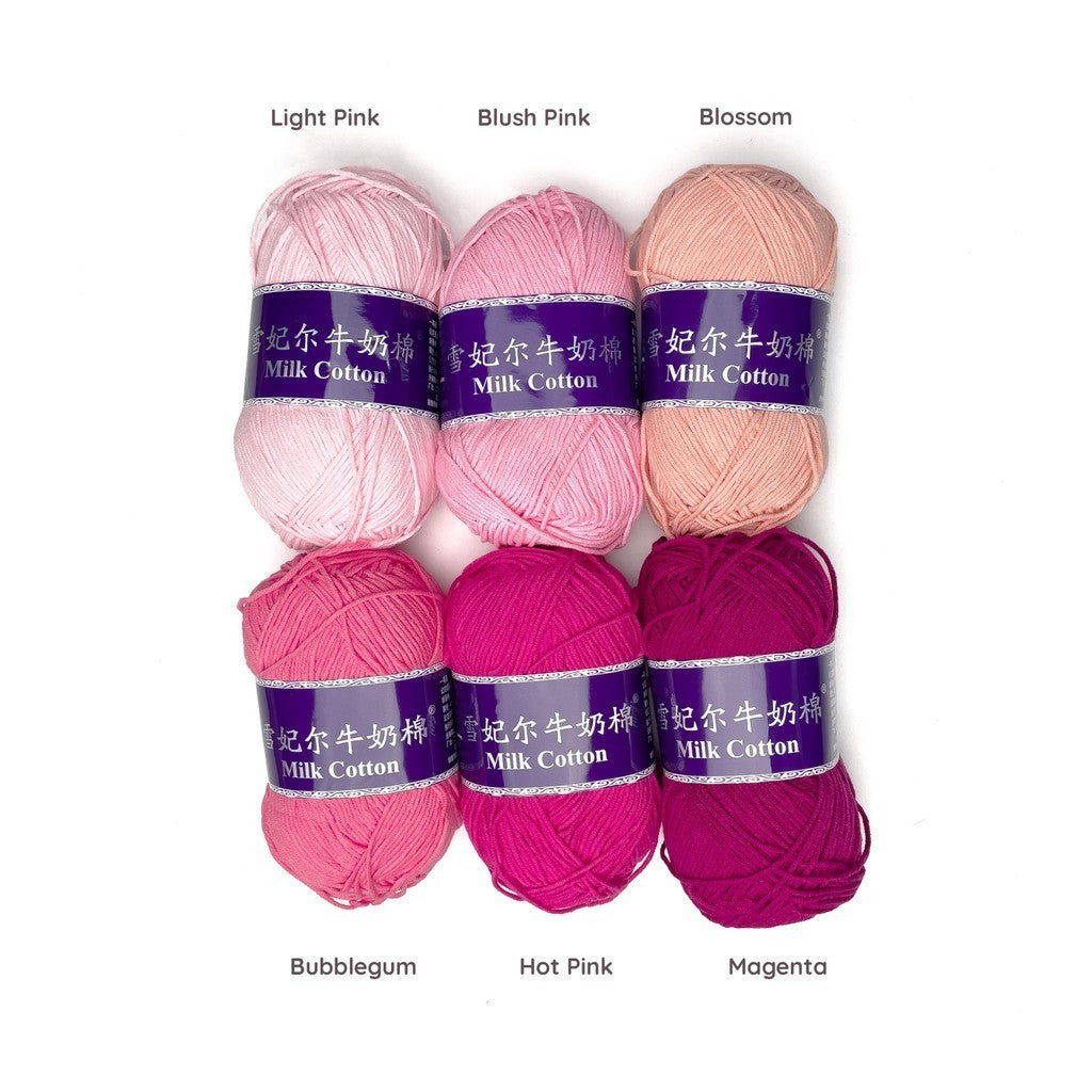 [Snow Princess Brand] 5ply Combed Milk Cotton DK Cotton-Acrylic Blend Yarn 100g - 1 of 2