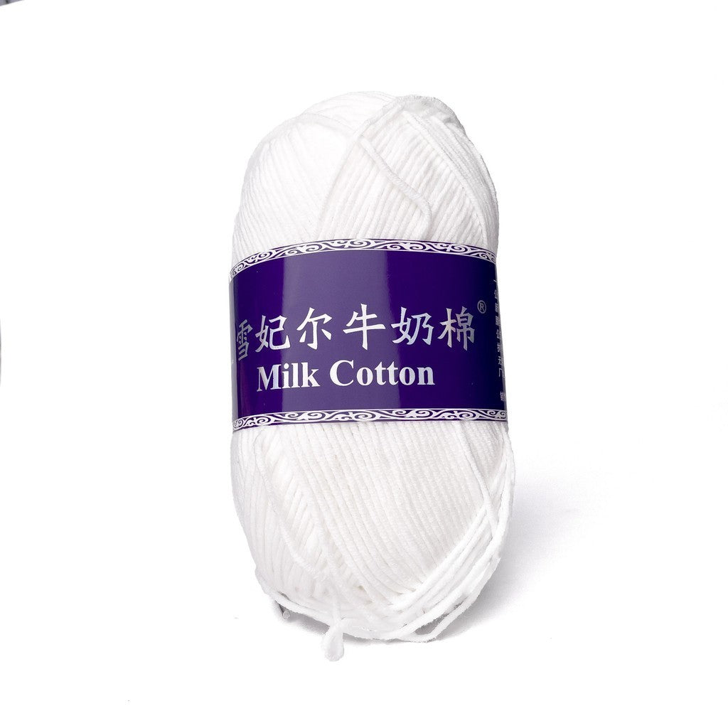 [Snow Princess Brand] 5ply Combed Milk Cotton DK Cotton-Acrylic Blend Yarn 100g - 1 of 2