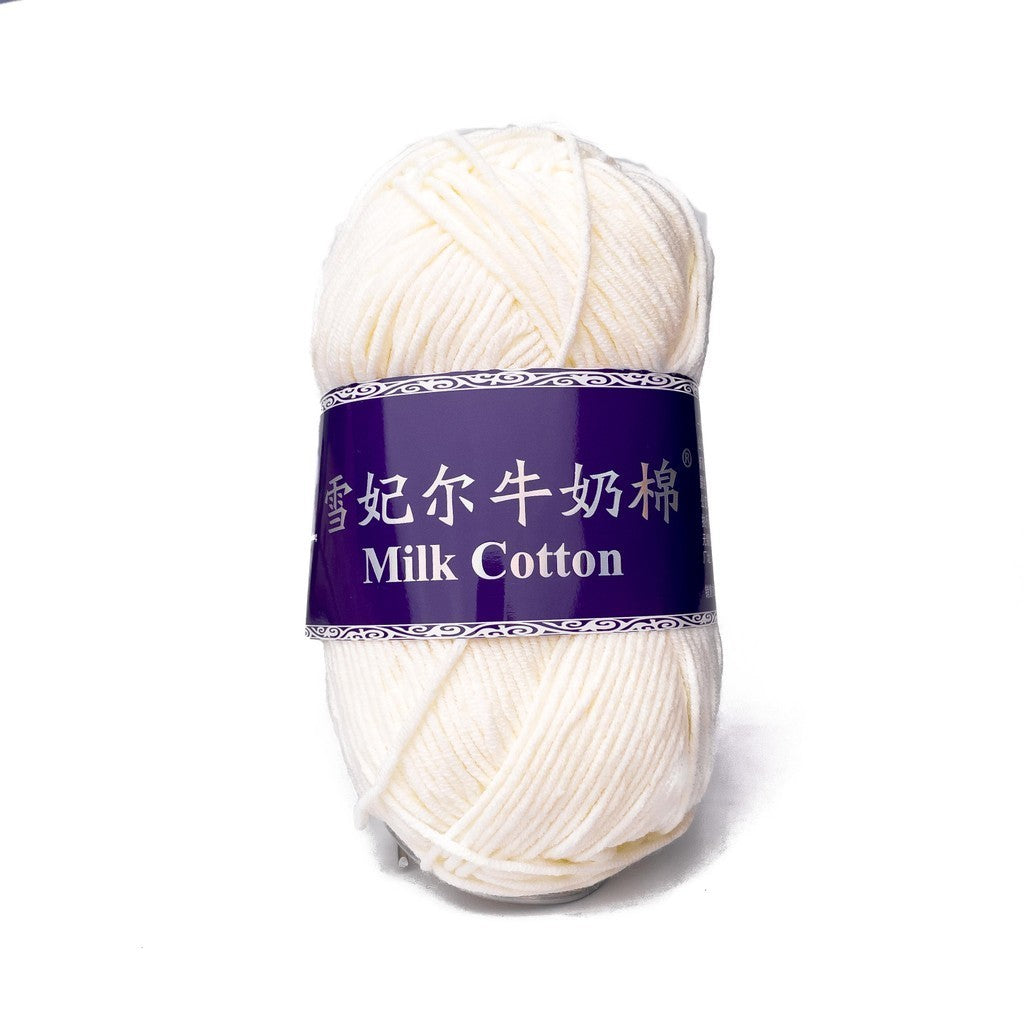 [Snow Princess Brand] 5ply Combed Milk Cotton DK Cotton-Acrylic Blend Yarn 100g - 1 of 2