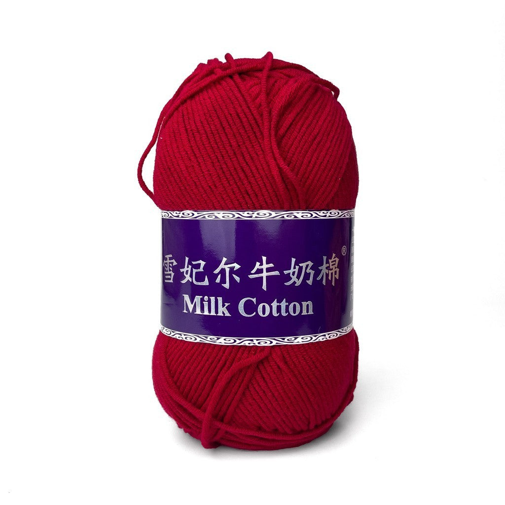 [Snow Princess Brand] 5ply Combed Milk Cotton DK Cotton-Acrylic Blend Yarn 100g - 1 of 2