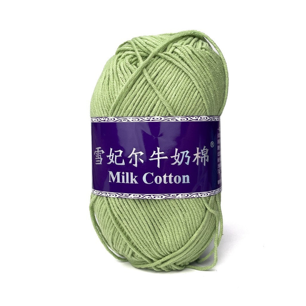 [Snow Princess Brand] 5ply Combed Milk Cotton DK Cotton-Acrylic Blend Yarn 100g - 1 of 2