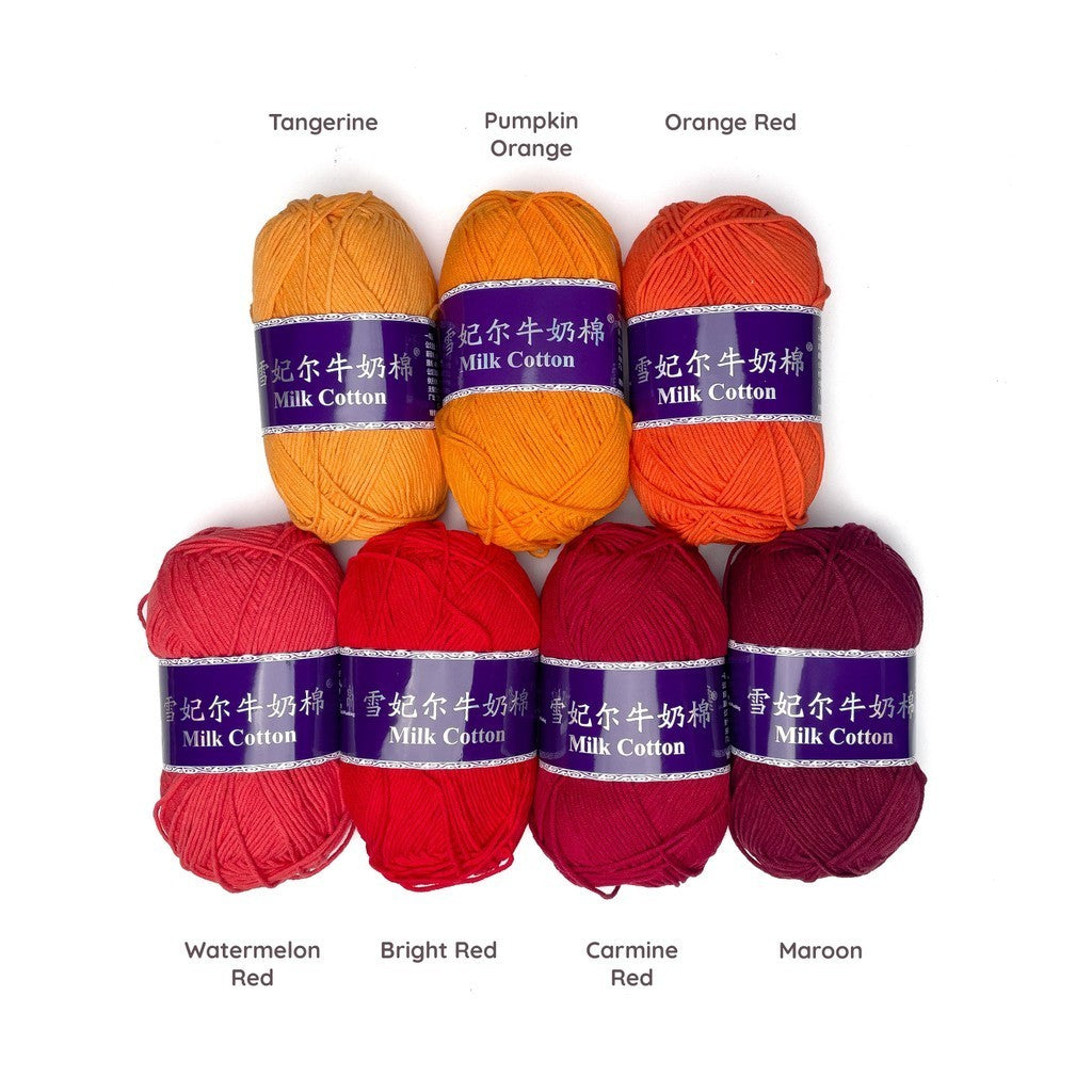 [Snow Princess Brand] 5ply Combed Milk Cotton DK Cotton-Acrylic Blend Yarn 100g - 1 of 2