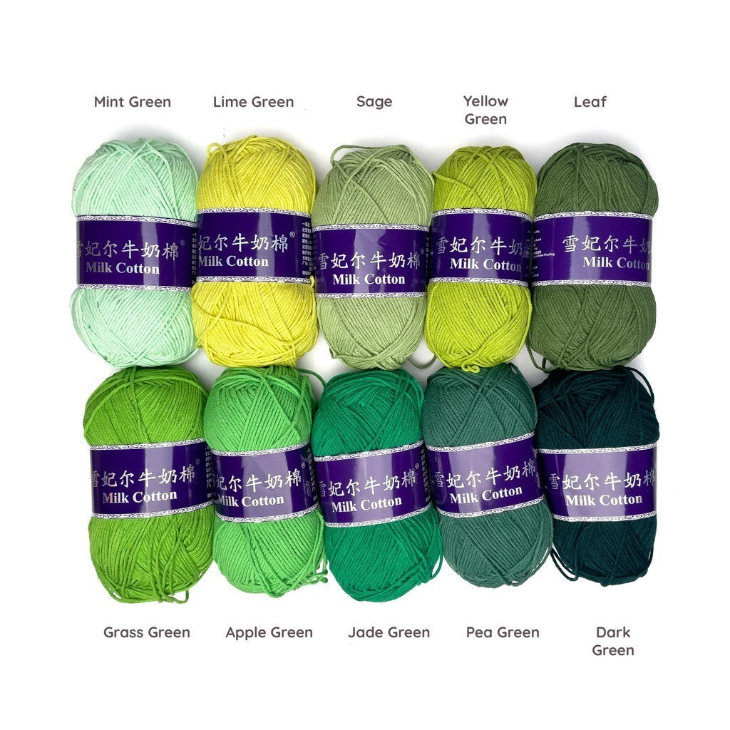 [Snow Princess Brand] 5ply Combed Milk Cotton DK Cotton-Acrylic Blend Yarn 100g - 1 of 2