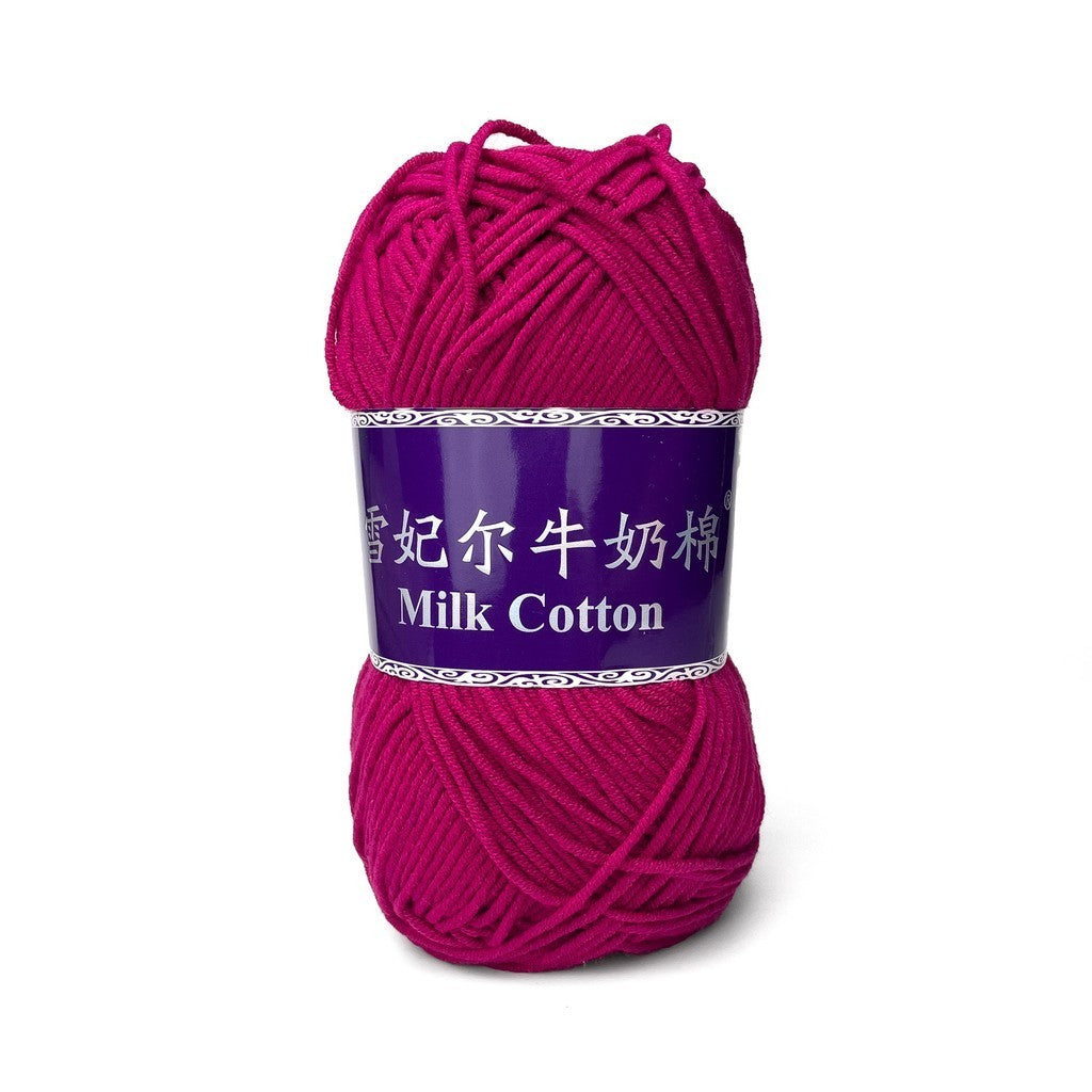 [Snow Princess Brand] 5ply Combed Milk Cotton DK Cotton-Acrylic Blend Yarn 100g - 1 of 2