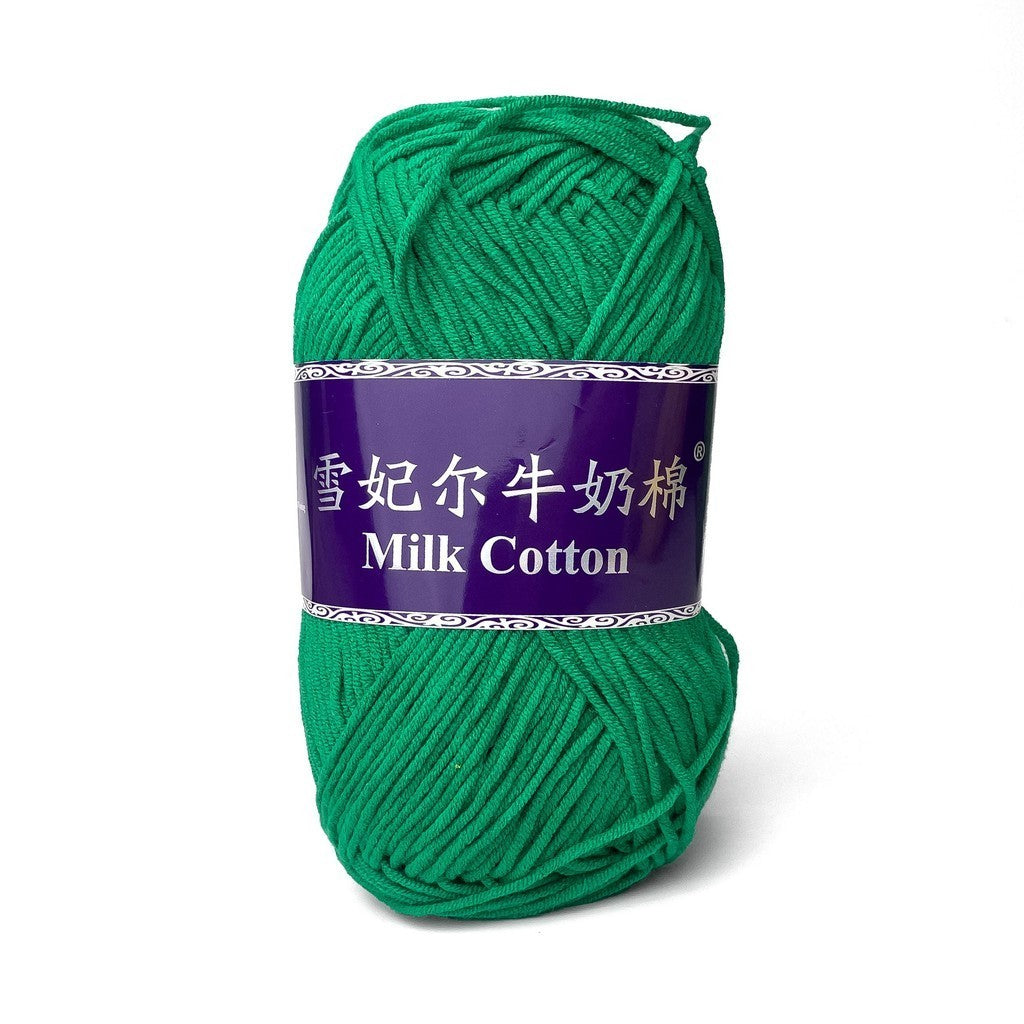 [Snow Princess Brand] 5ply Combed Milk Cotton DK Cotton-Acrylic Blend Yarn 100g - 1 of 2