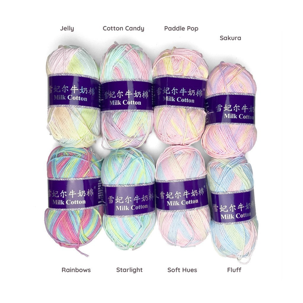 [Snow Princess Brand] 5ply Combed Milk Cotton DK Cotton-Acrylic Blend Yarn 100g - 2 of 2